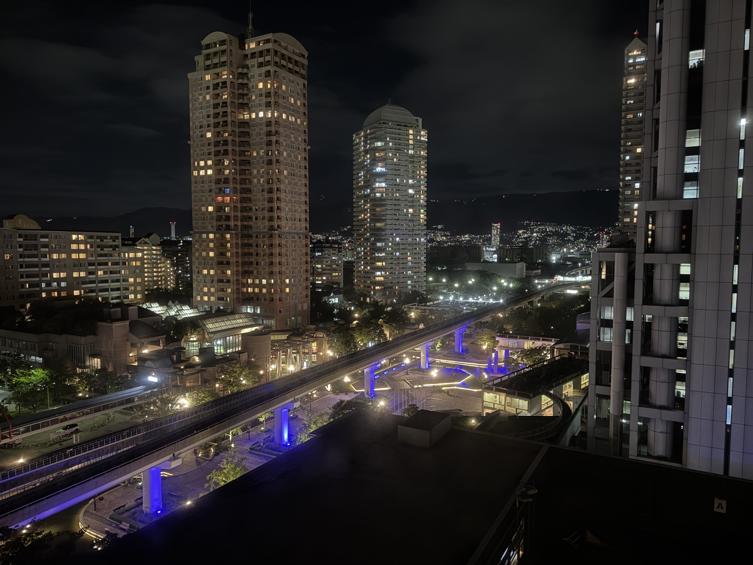客室から望む夜景